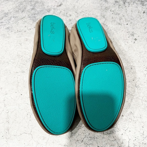 Tieks Women’s Foldable Elasticized Leather Ballet Flats In Taupe Size 8 - Picture 6 of 7